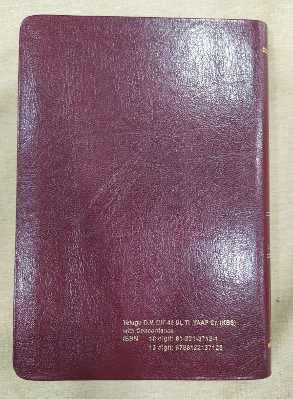 Telugu Bible OV 45 TI Black/Burgundy - Image 2