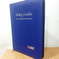 Telugu - Bible - OV Ref PL Blue PU Zip (Large Print)