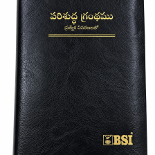 Telugu Enhanced Bible PU Gilt Yapp (Black/Burgundy)